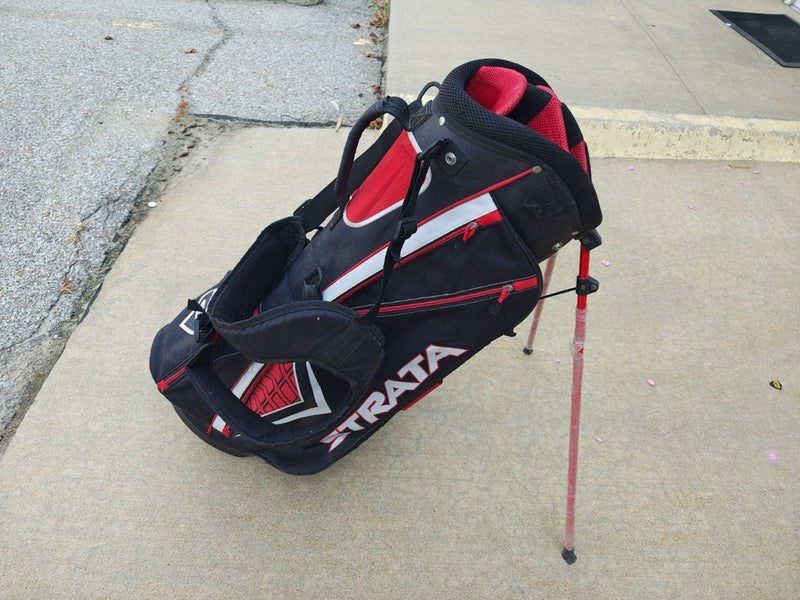 Callaway Strata Dual Golf Stand Stand Bag Black/Red/White
