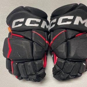 Black Senior CCM JetSpeed FT1 Gloves 13" Pro Stock (Used)
