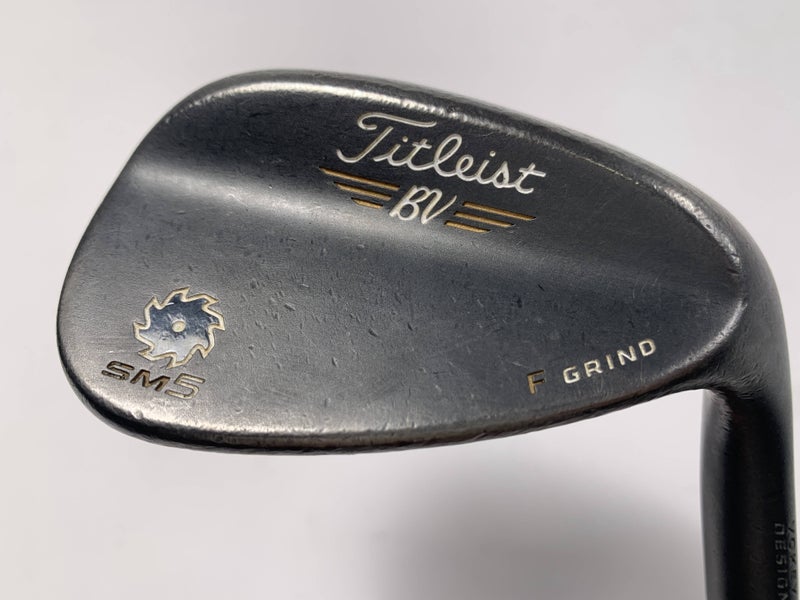 Titleist Vokey SM5 Raw Black Gap Wedge GW 52* 8 F-Grind Wedge Steel Mens RH