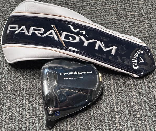 Callaway Paradym Driver 9* Degree LEFT Hand Head Only w/ Headcover NEW!
