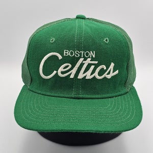 Vintage Rare Boston Celtics Sports Specialties Script Wool Mesh Cap Snapback Hat