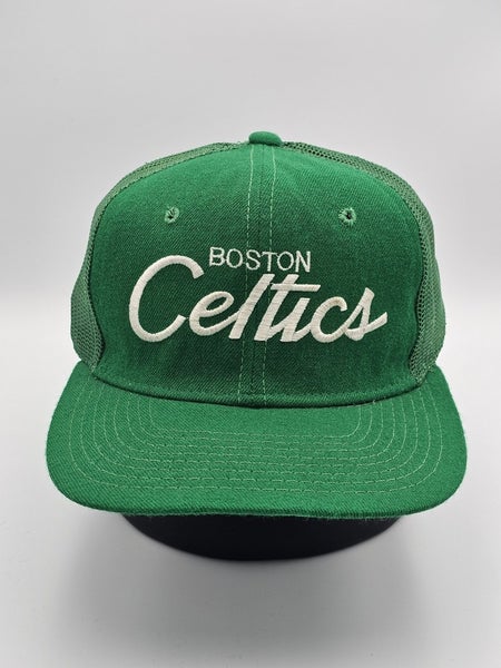 Vintage Rare Boston Celtics Sports Specialties Script Wool Mesh Cap Snapback Hat