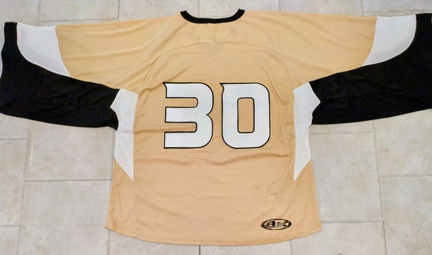 Athletic Knit H6600G   Goalie HockeyJersey - 3XL-Vegas Gold/Black/White- NEW