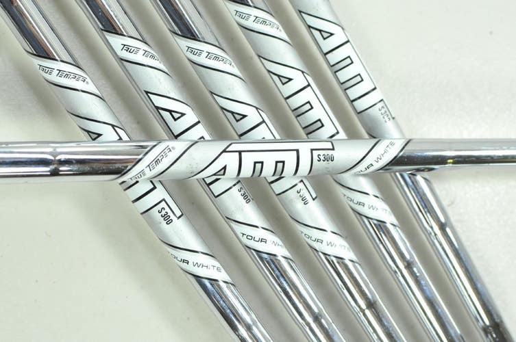True Temper AMT Tour White S300 Stiff 5-PW Iron Shaft Set .355 Tip 6pc # 195589