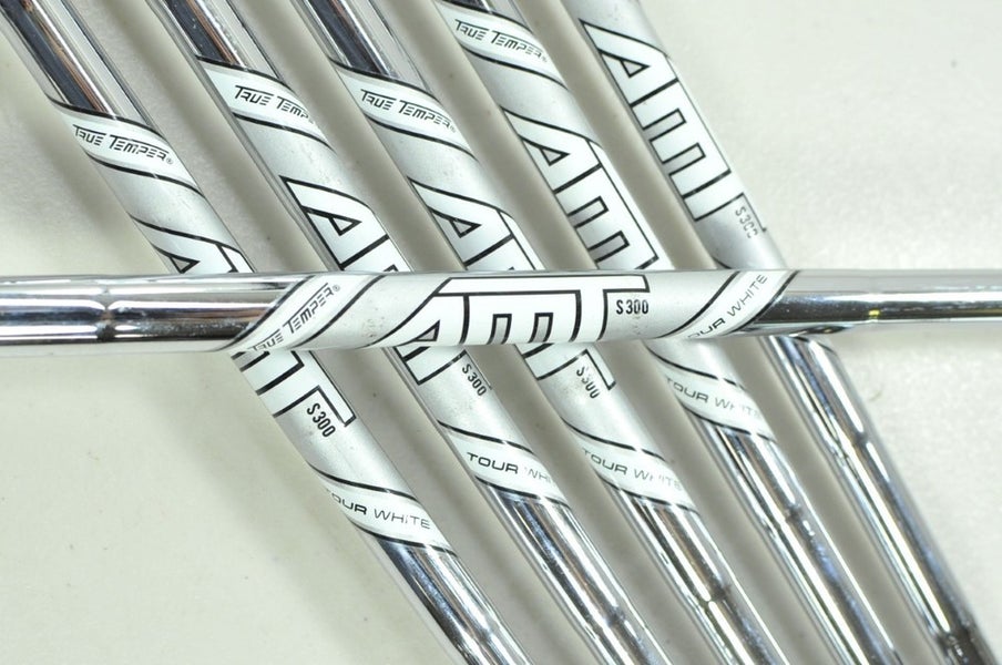 True Temper AMT Tour White S300 Stiff 5-PW Iron Shaft Set .355 Tip 6pc ...