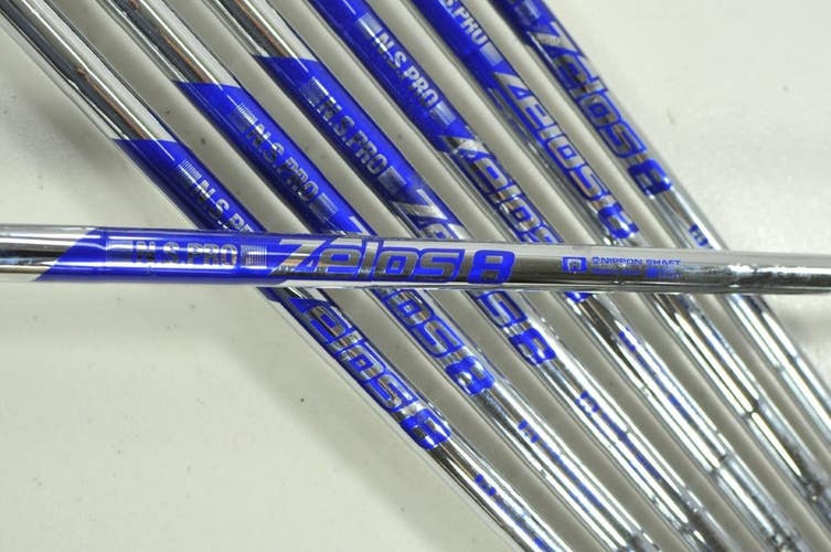 Nippon N.S. Pro Zelos 8 Regular Flex Iron Shaft Set .355 Tip Steel 7pc # 197836
