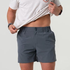New Burlebo Mens Everyday Shorts Color: River Rock Gray Size: XXL 2XL