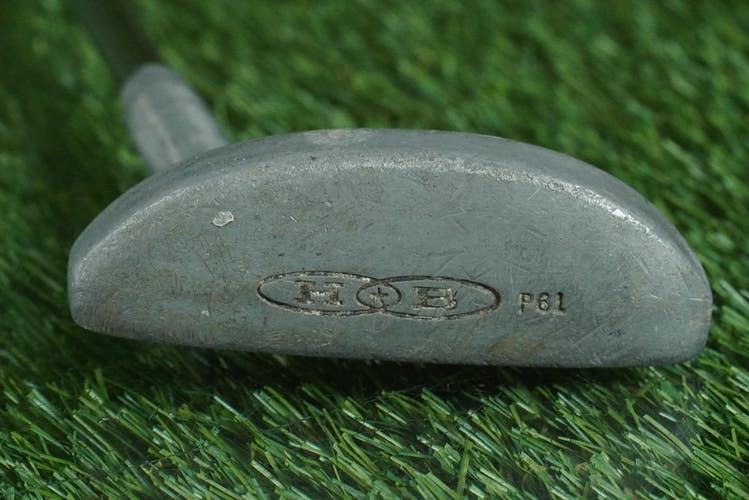 VINTAGE H+B P61 MID MALLET PUTTER 34.5" STEEL SHAFT SPORTS PRIDE GRIP RH ~ L@@K!