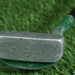 VINTAGE SPALDING GREEN ACE MID MALLET PUTTER 34" STEEL SHAFT LAMKIN GRIP RH