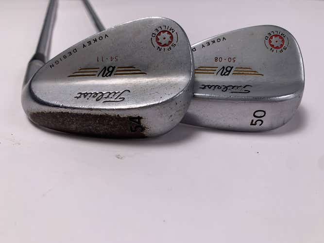 Titleist Vokey Spin Milled Chrome 2009 Wedge Set 50* 8 | 54* 11 Wedge RH