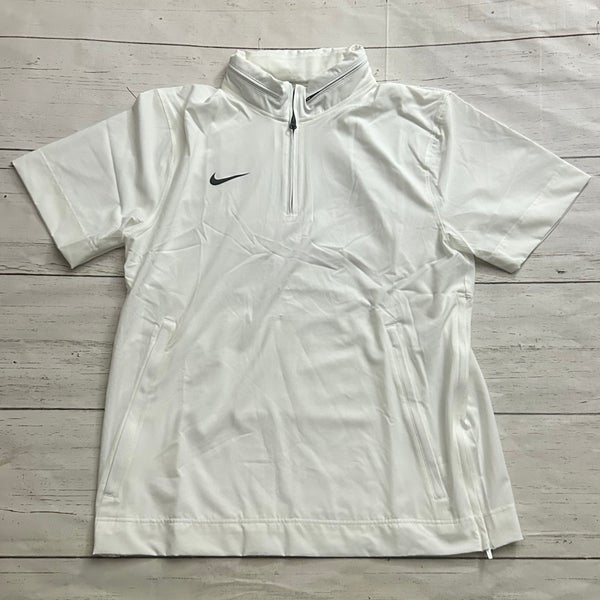 Nike Coaches Sideline 1/4 Zip Pullover Hoodie Jacket White Mens Large FJ9548-102