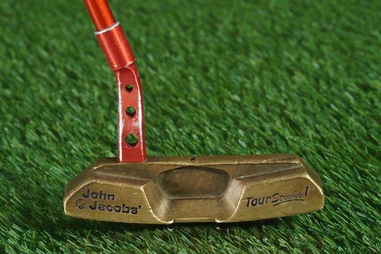 VINTAGE JOHN JACOBS' TOUR STROKE I BLADE PUTTER 34" GRAPHITE TIGER SHARK GRIP RH