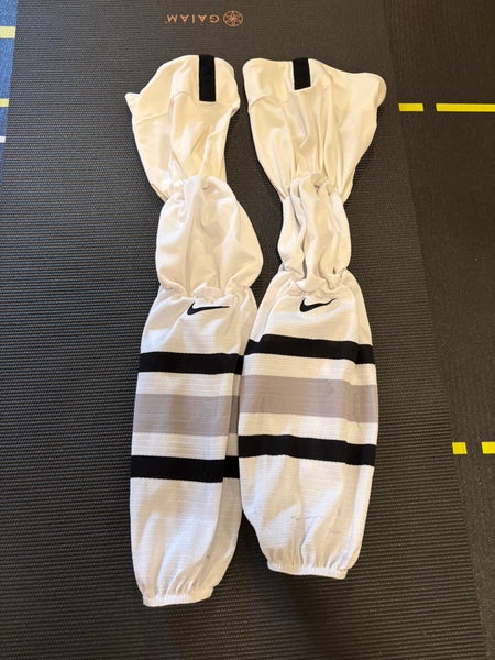 Nike NCAA Hockey Socks - white/ black/grey stripe