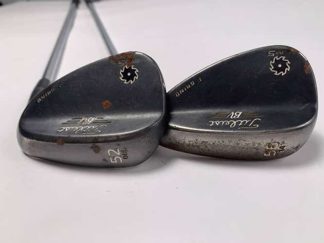 Titleist Vokey SM5 Raw Black Wedge Set 52* 8 | 56* 14 Wedge Steel Mens RH