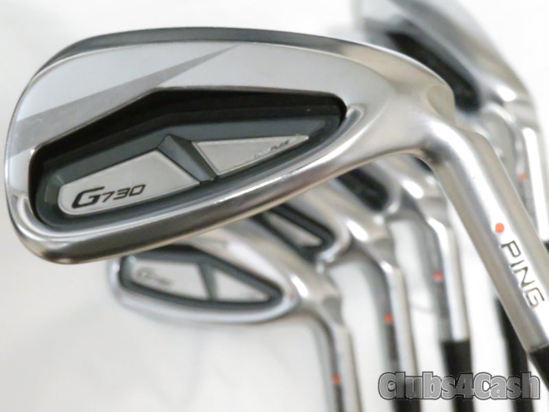 PING G730 Irons Orange Dot Mitsubishi MMT 85 Stiff Flex Power Specs 6-P+Uw