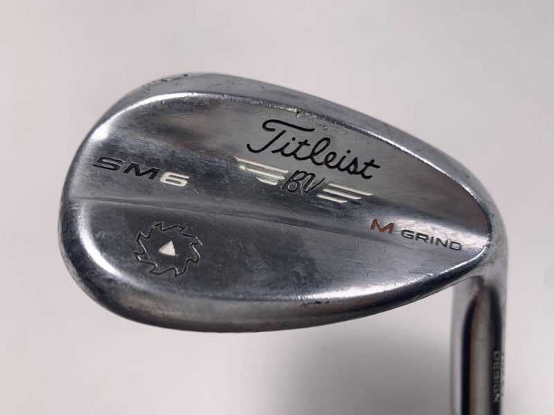 Titleist Vokey SM6 Tour Chrome Lob Wedge LW 60* 8 M-Grind Wedge Steel Mens RH