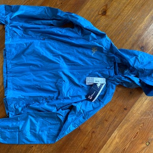 Blue Adult Unisex Medium Us Ski Team Rain Jacket (New)
