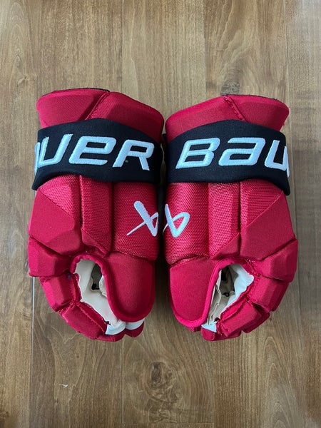 NHL Pro Stock Bauer Vapor Hyperlite Hockey Gloves 14” - New Jersey Devils