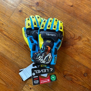 Yellow Medium Adult Unisex Level Racing Gloves (New)