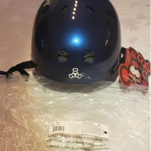 New TRIPLE 8  SWEAT SAVER Helmet-BLUE METALIC - X-SMALL