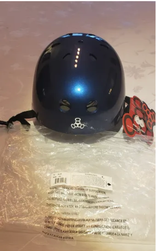 New TRIPLE 8 SWEAT SAVER Helmet-BLUE METALIC - X-SMALL