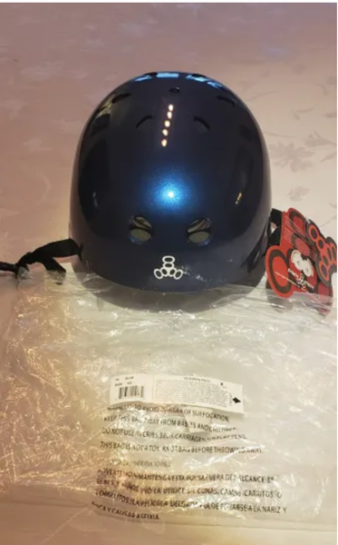 New TRIPLE 8  SWEAT SAVER Helmet-BLUE METALIC - X-SMALL