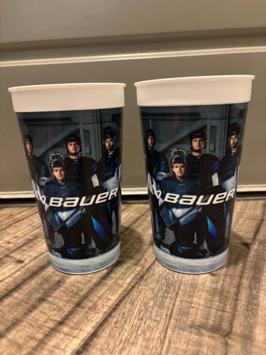 Bauer Hockey Plastic Beverage Cups Lot of 2 32 Ounces Brand New