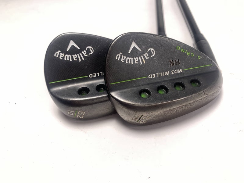 Callaway MD3 Milled Black S-Grind Wedge Set 52* 10 56* 10 Fujikura 95ST Mens LH