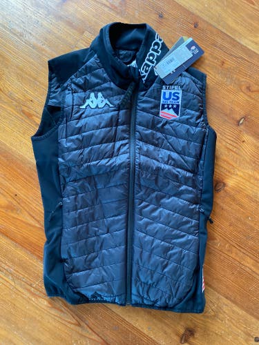 Black Adult Unisex Medium Us Ski Team Vest (New)