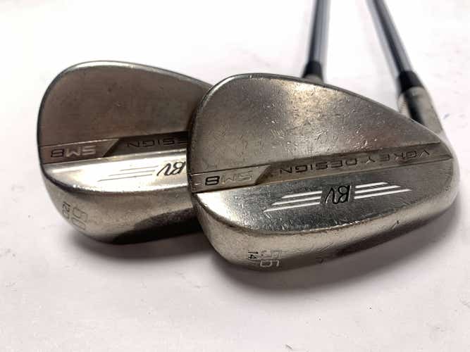 Titleist Vokey SM8 Brushed Steel Wedge Set 56* 14 | 60* 12 Wedge Steel Mens LH