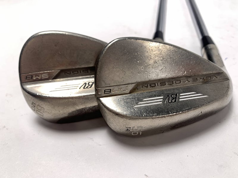 Titleist Vokey SM8 Brushed Steel Wedge Set 56* 14 | 60* 12 Wedge Steel Mens LH