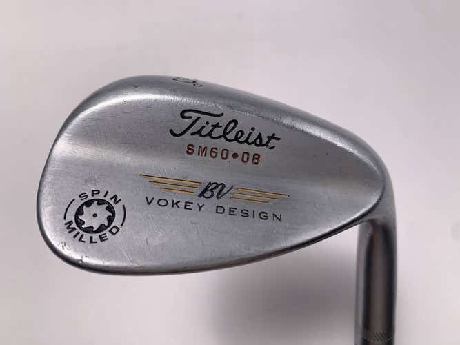 Titleist Vokey Spin Milled CC Chrome Lob Wedge LW 60* 8 Wedge Steel Mens RH
