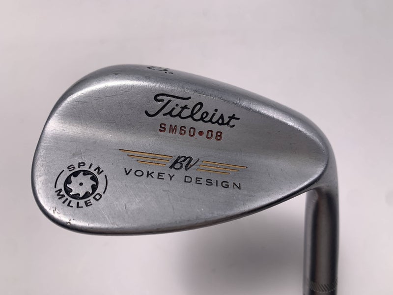 Titleist Vokey Spin Milled CC Chrome Lob Wedge LW 60* 8 Wedge Steel Mens RH