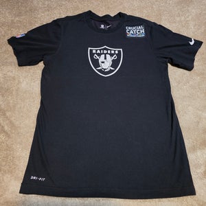 GUC Mens Nike Las Vegas Oakland Raiders Crucial Catch NFL Shirt Size Small
