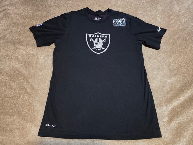 GUC Mens Nike Las Vegas Oakland Raiders Crucial Catch NFL Shirt Size Small