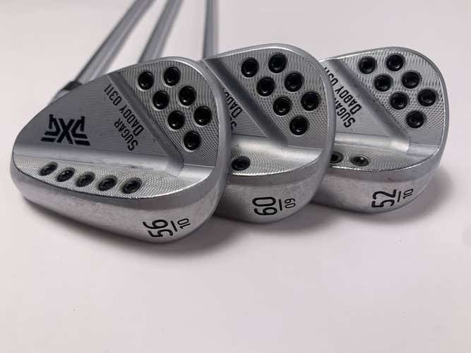 PXG 0311 Sugar Daddy Milled Chrome Wedge Set 52* 10 | 56* 10 | 60* 9 Mens RH
