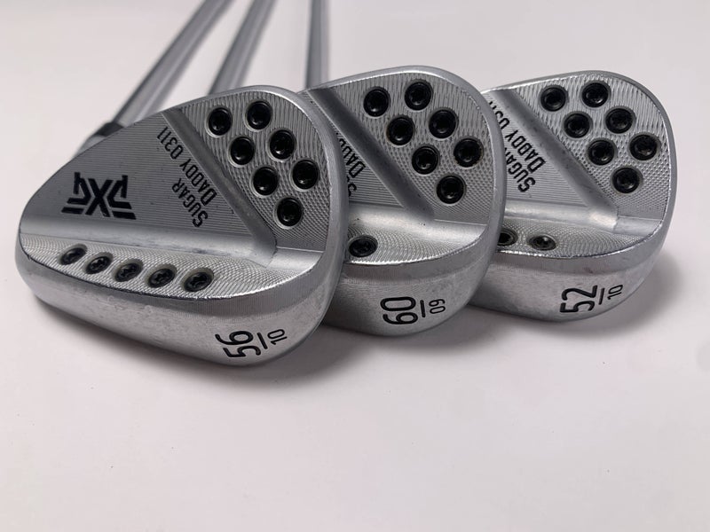 PXG 0311 Sugar Daddy Milled Chrome Wedge Set 52* 10 | 56* 10 | 60* 9 Mens RH