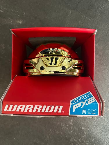 Warrior Covert PX2 Gold Chrome M Hockey Helmet