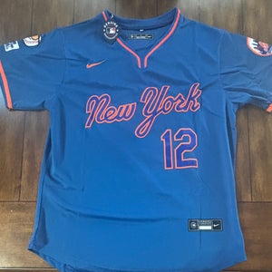 New York Mets Francisco Lindor #12 Spring Training Jersey Adult Medium