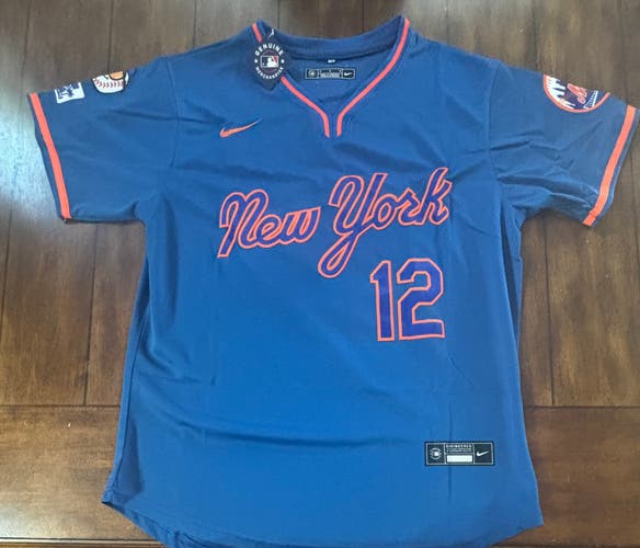 New York Mets Francisco Lindor #12 Spring Training Jersey Adult Medium