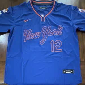 New York Mets Francisco Lindor #12 Spring Training Jersey Adult Large