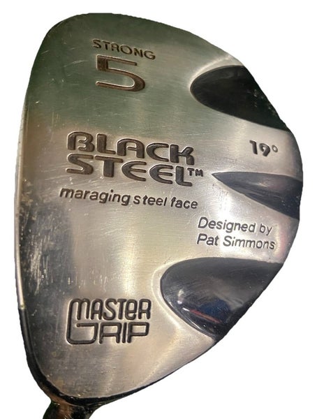 MasterGrip Black Steel 5 Wood 19* LH A300 Senior Graphite 42" New Arthritis Grip