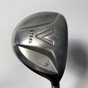 TaylorMade V Steel 3 Fairway Wood 15* MAS2 Stiff Graphite Mens RH