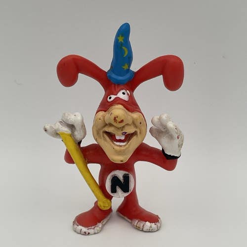 Vintage 1988 Action Figure Domino's Pizza Mascot Avoid the Noid Wizard 3" Toy