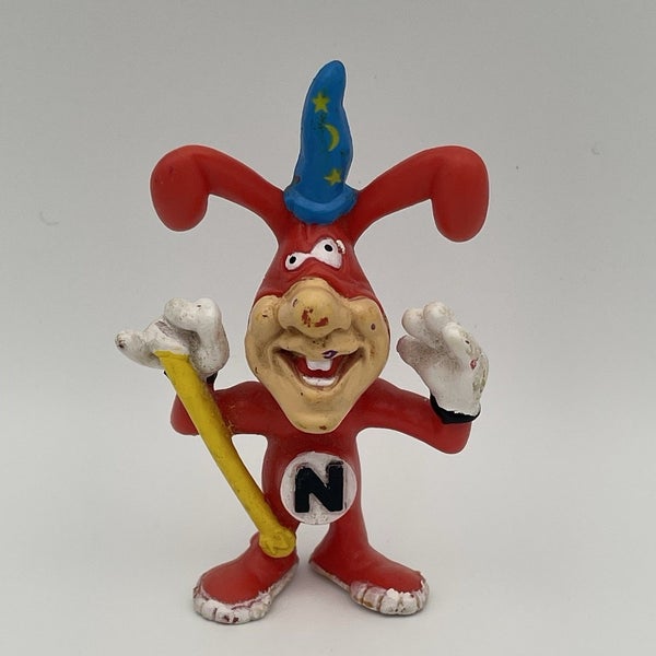 Vintage 1988 Action Figure Domino's Pizza Mascot Avoid the Noid Wizard 3" Toy