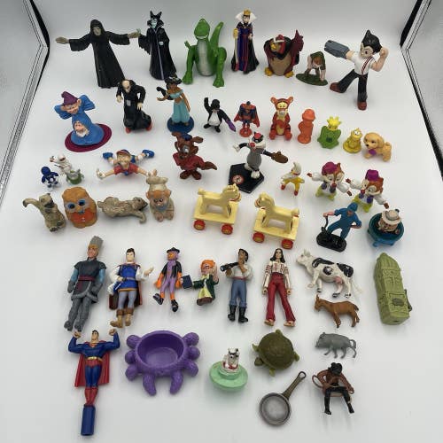 Vintage Disney Etc Characters Collectible Toys Figure Bundle Lot Of 50 Random