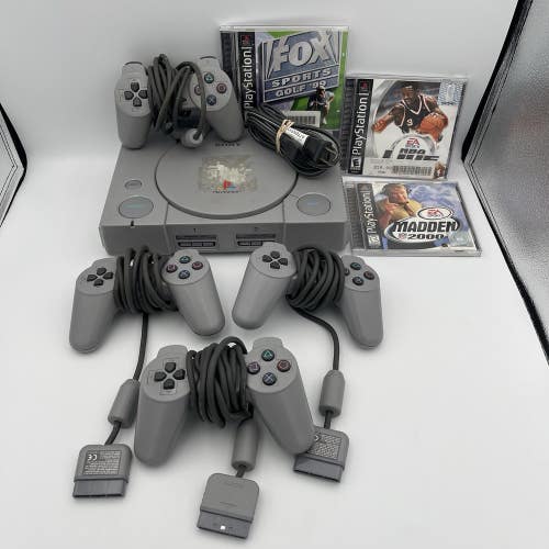 Sony PlayStation 1 PS1 Console SCPH-7501 Gray Tested & Working - No AV Cable