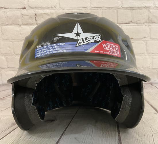 All-Star BH3010 Youth Moisture Wicking Baseball Helmet Gloss Black 5 7/8 - 6 3/4