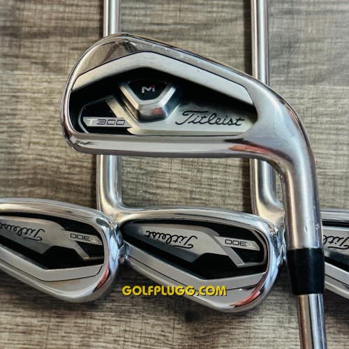 Titleist T300 2021 Iron Set 5-GW / AMT Black Steel, Stiff Flex (162)