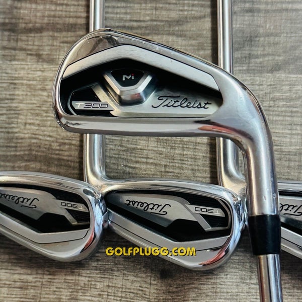 Titleist T300 2021 Iron Set 5-GW / AMT Black Steel, Stiff Flex (162)